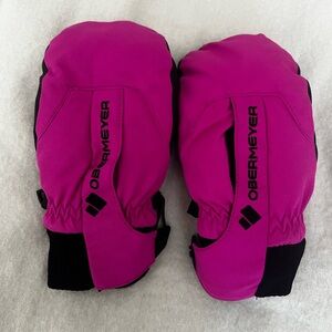 Obermeyer Kids Black and Pink Mittens